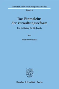 Das Einmaleins der Verwaltungsreform._cover