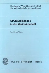 Strukturdiagnose in der Marktwirtschaft._cover