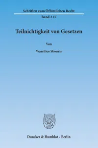 Teilnichtigkeit von Gesetzen._cover