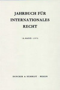 Jahrbuch für Internationales Recht._cover