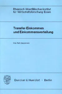 Transfer-Einkommen und Einkommensverteilung._cover