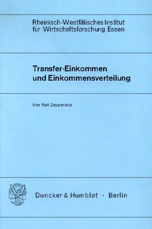 Transfer-Einkommen und Einkommensverteilung.