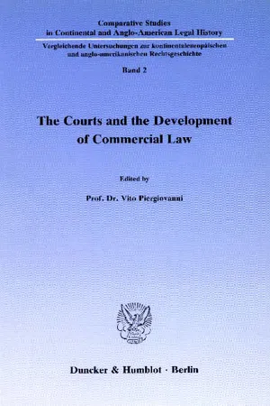 The Courts and the Development of Commercial Law.