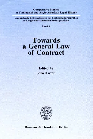 Towards a General Law of Contract.