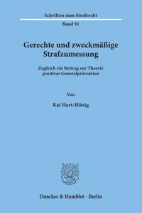 Gerechte und zweckmäßige Strafzumessung._cover