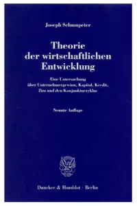Theorie der wirtschaftlichen Entwicklung._cover