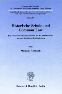 Historische Schule und Common Law._cover