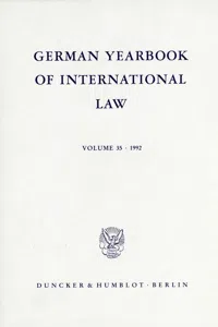 German Yearbook of International Law - Jahrbuch für Internationales Recht._cover