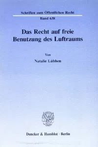 Das Recht auf freie Benutzung des Luftraums._cover