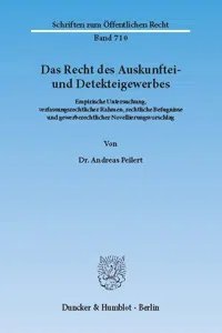 Das Recht des Auskunftei- und Detekteigewerbes._cover