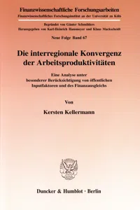 Die interregionale Konvergenz der Arbeitsproduktivitäten._cover