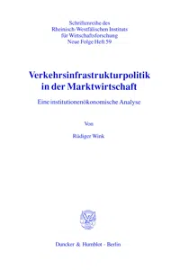 Verkehrsinfrastrukturpolitik in der Marktwirtschaft._cover