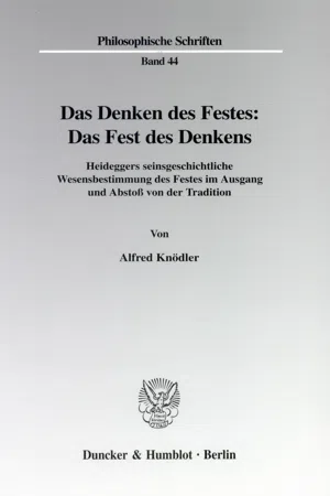 Das Denken des Festes: Das Fest des Denkens.