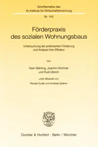 Förderpraxis des sozialen Wohnungsbaus._cover