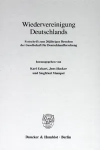 Wiedervereinigung Deutschlands._cover