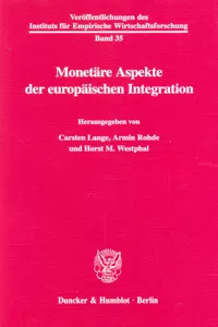 Monetäre Aspekte der europäischen Integration._cover