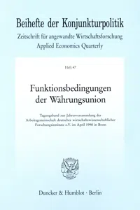 Funktionsbedingungen der Währungsunion._cover