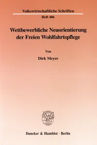 Wettbewerbliche Neuorientierung der Freien Wohlfahrtspflege._cover