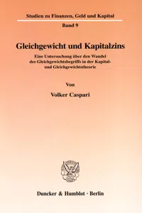 Gleichgewicht und Kapitalzins._cover