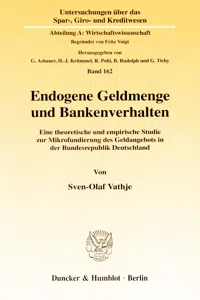 Endogene Geldmenge und Bankenverhalten._cover