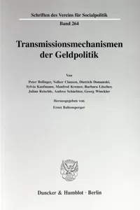 Transmissionsmechanismen der Geldpolitik._cover