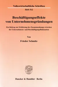 Beschäftigungseffekte von Unternehmensgründungen._cover