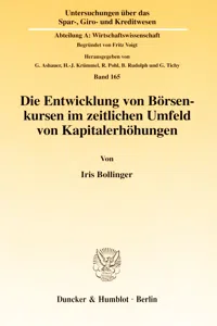 Die Entwicklung von Börsenkursen im zeitlichen Umfeld von Kapitalerhöhungen._cover