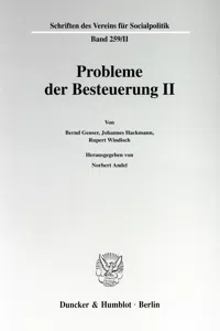 Probleme der Besteuerung II._cover