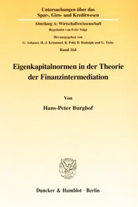 Eigenkapitalnormen in der Theorie der Finanzintermediation._cover