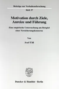 Motivation durch Ziele, Anreize und Führung._cover