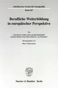 Berufliche Weiterbildung in europäischer Perspektive._cover