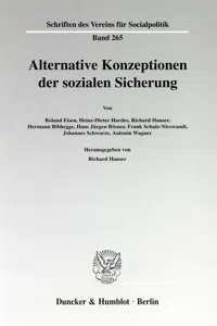 Alternative Konzeptionen der sozialen Sicherung._cover