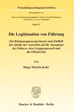 Die Legitimation von Führung.