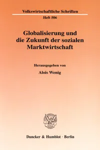 Globalisierung und die Zukunft der sozialen Marktwirtschaft._cover