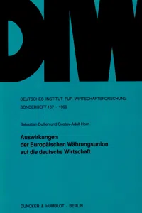 Auswirkungen der Europäischen Währungsunion auf die deutsche Wirtschaft._cover