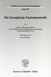 Die Europäische Fusionskontrolle._cover