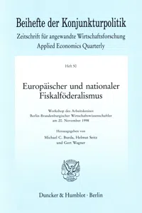 Europäischer und nationaler Fiskalföderalismus._cover