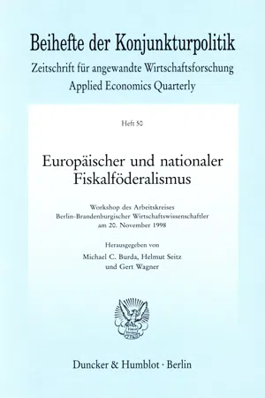 Europäischer und nationaler Fiskalföderalismus.