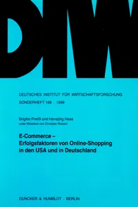 E-Commerce - Erfolgsfaktoren von Online-Shopping in den USA und in Deutschland._cover