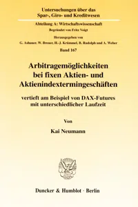 Arbitragemöglichkeiten bei fixen Aktien- und Aktienindextermingeschäften_cover