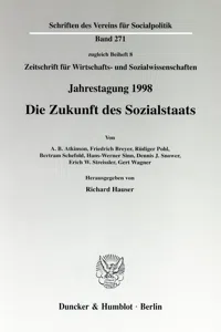 Die Zukunft des Sozialstaats._cover