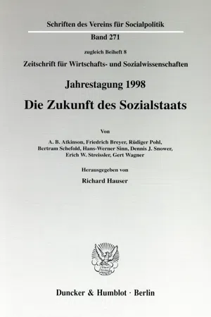 Die Zukunft des Sozialstaats.