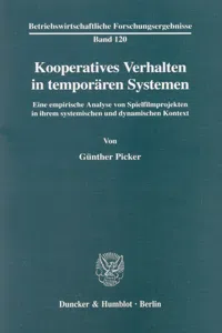 Kooperatives Verhalten in temporären Systemen._cover