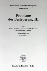 Probleme der Besteuerung III._cover