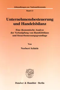 Unternehmensbesteuerung und Handelsbilanz._cover