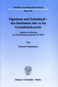 Eigentum und Zeitablauf - das dominium sine re im Grundstücksrecht._cover