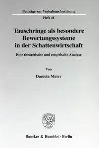 Tauschringe als besondere Bewertungssysteme in der Schattenwirtschaft._cover