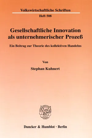 Gesellschaftliche Innovation als unternehmerischer Prozeß.