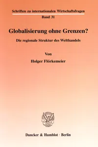 Globalisierung ohne Grenzen?_cover