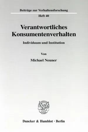 Verantwortliches Konsumentenverhalten.